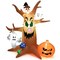 Halloween Outdoor Spooky Tree Monster Ghost Blow Up Yard Decoration With Built-In Led Lights